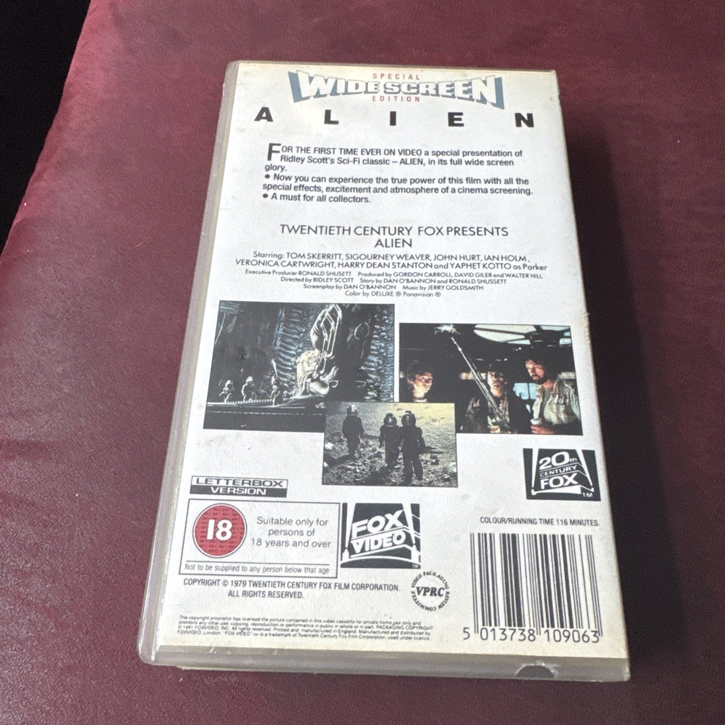 ALIEN (1979) Special Widescreen Edition Fox Video Tape VHS UK PAL Like New