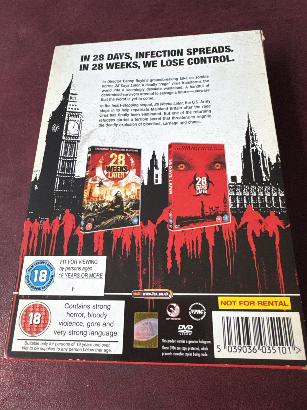 28 Days Later and 28 Weeks Later - DVD - Danny Boyle, Cillian Murphy
