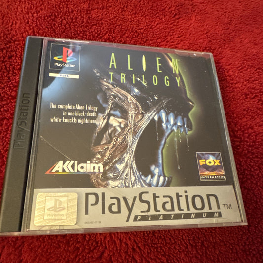 Alien Trilogy (Sony PlayStation 1, 1996) boxed with manual